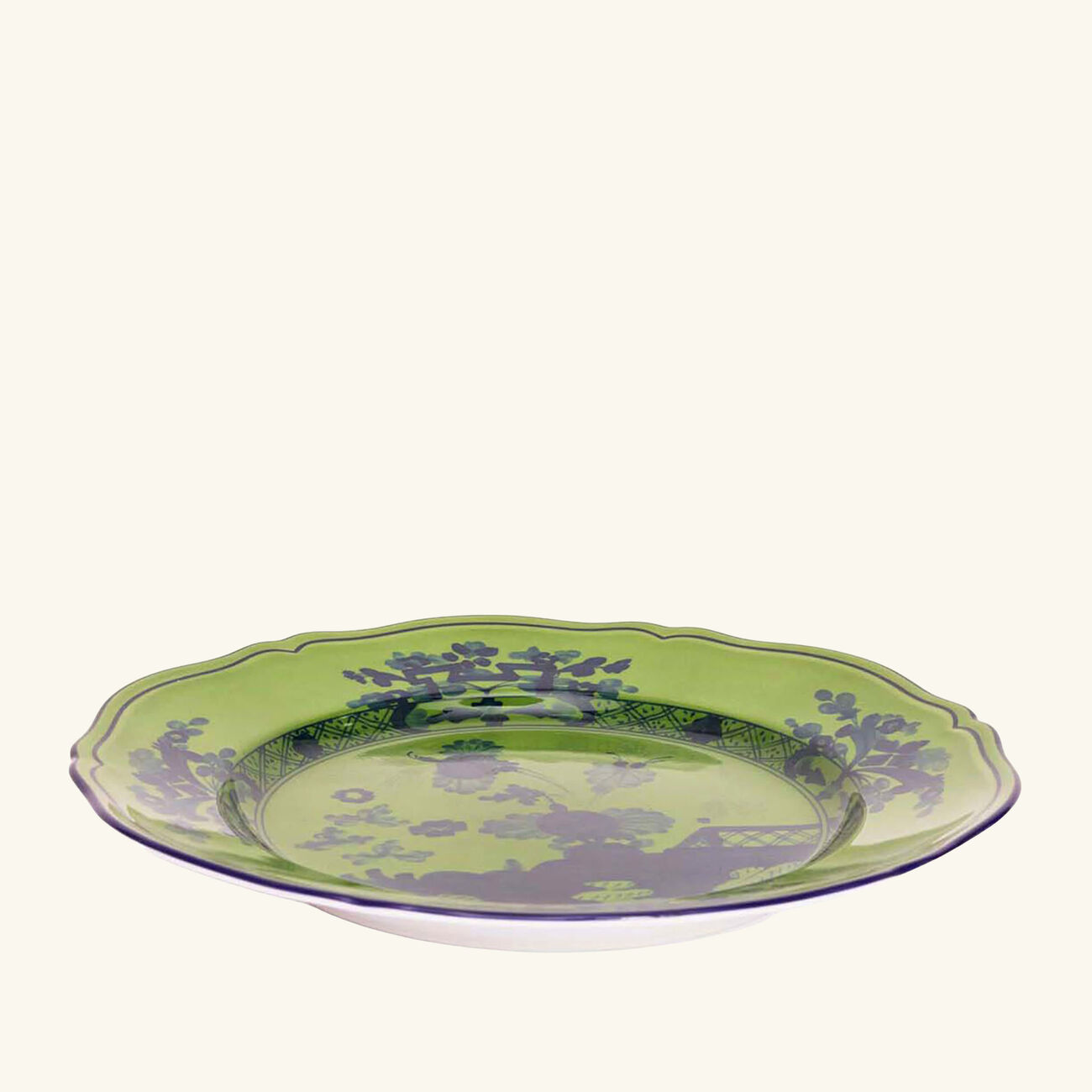 ginori 1735 oriente italiano malachite dinner plate round green 26cm