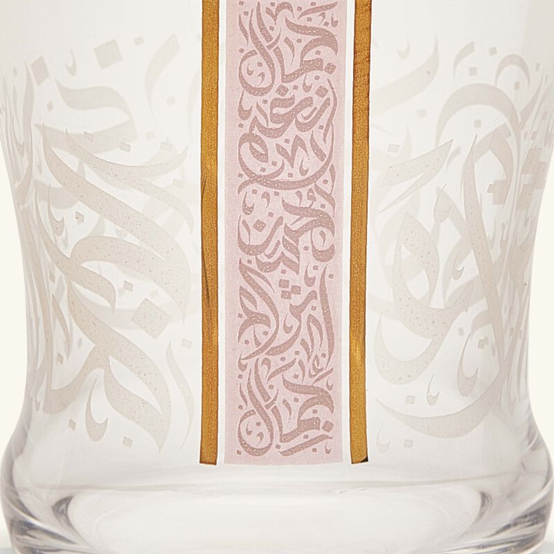 طقم نغم المؤلف من 6 كؤوس زجاجية قصيرة باللون الوردي دملاج طقم نغم المؤلف من 6 كؤوس زجاجية قصيرة باللون الوردي