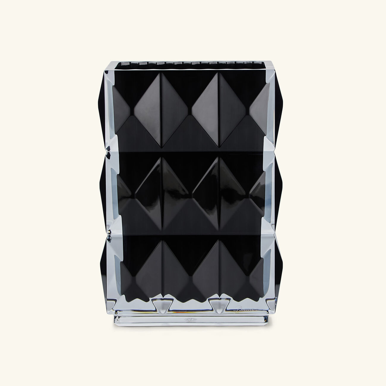 Louxor Vase Rectangular Black baccarat louxor vase rectangular black