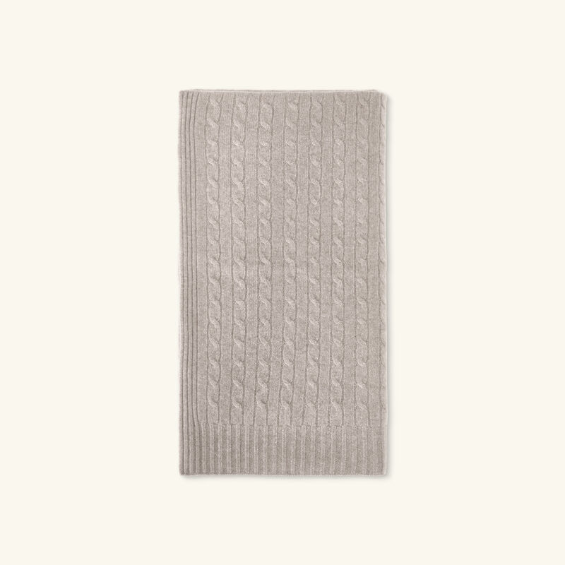 ralph lauren home iconic cable cashmere throw blanket grey