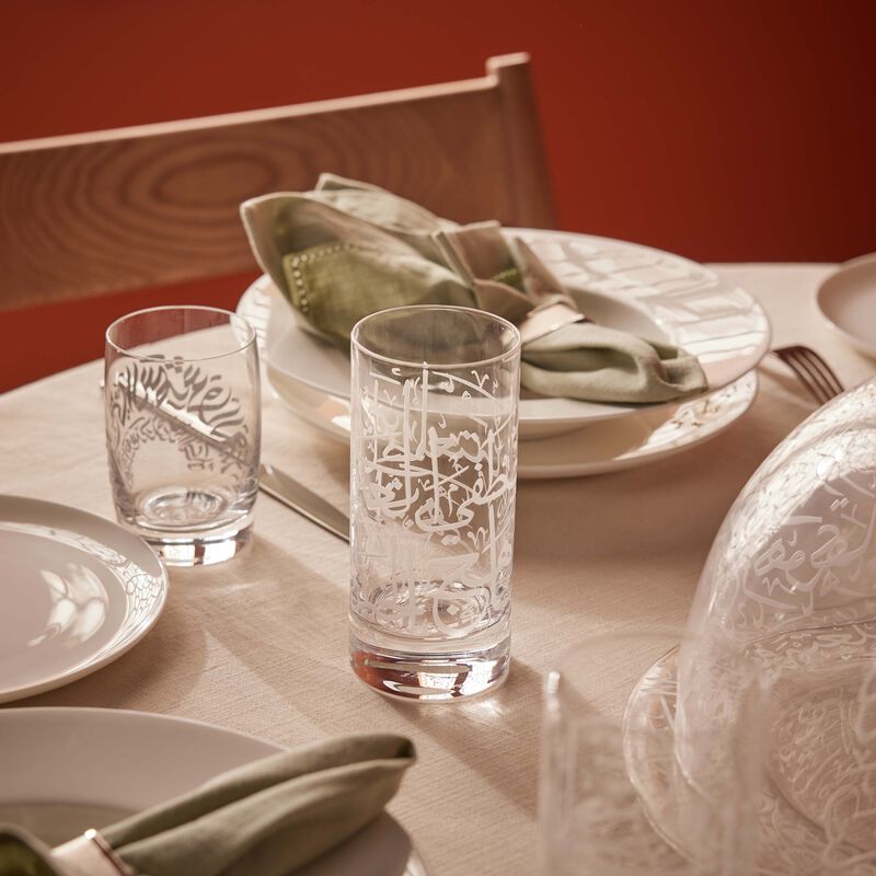 dimlaj thuluth tall tumbler clear set of 6