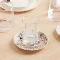 Naseem Tea Cup & Saucer Clear Set Of 2 silsal naseem tea cup saucer clear set of 2