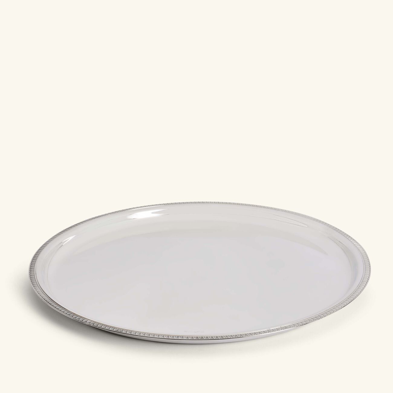 christofle malmaison serving tray round large silver plated