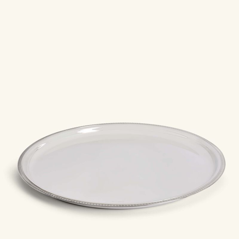 Malmaison Serving Tray Round Large Silver Plated christofle malmaison serving tray round large silver plated