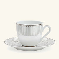 christofle malmaison imp riale coffee cup saucer white set of 2