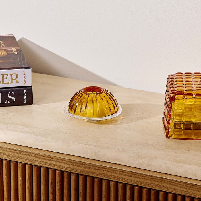 mario cioni   c lotus candle holder yellow