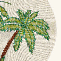 les ottomans jungle beaded placemat white
