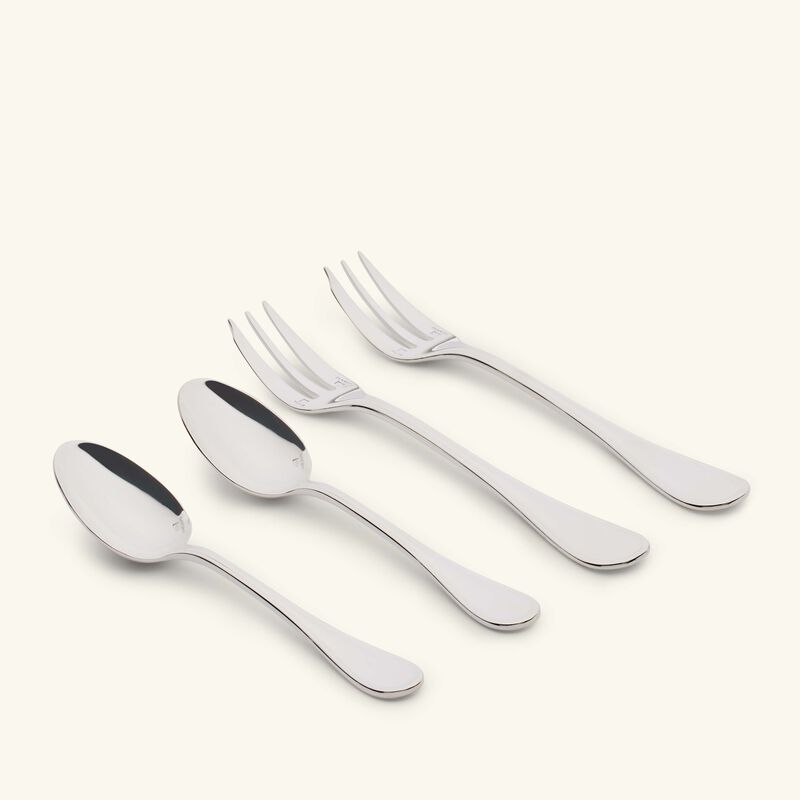 Albi Tea Time Duo Silver Plated Set of 4 christofle albi tea time duo silver plated set of 4