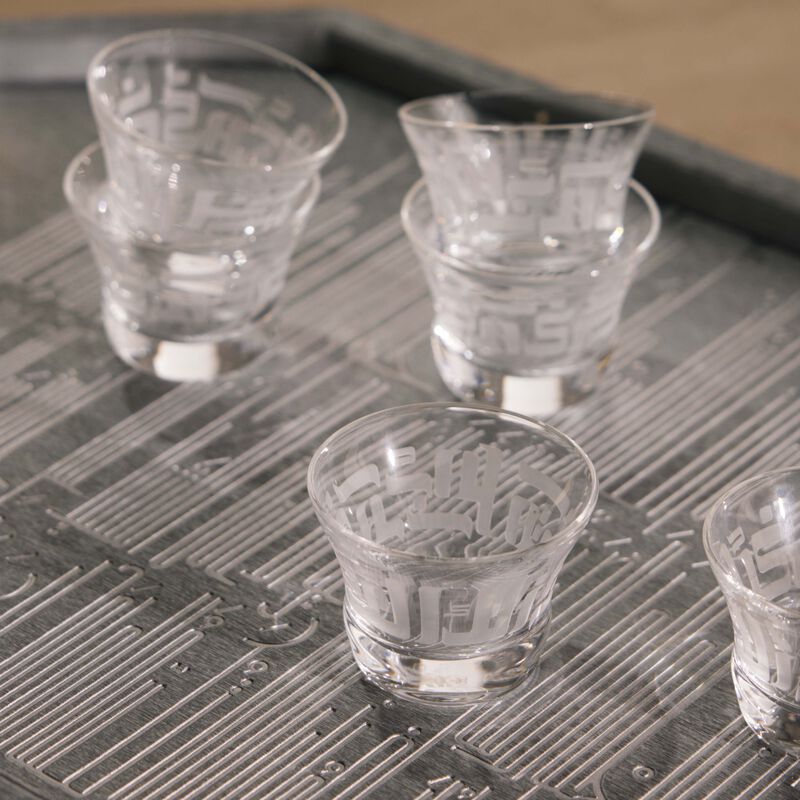 dimlaj dar coffee cups clear set of 6