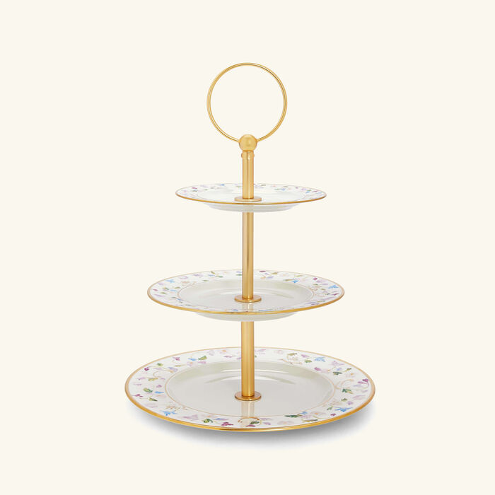 villari taormina cake stand 3 tier white