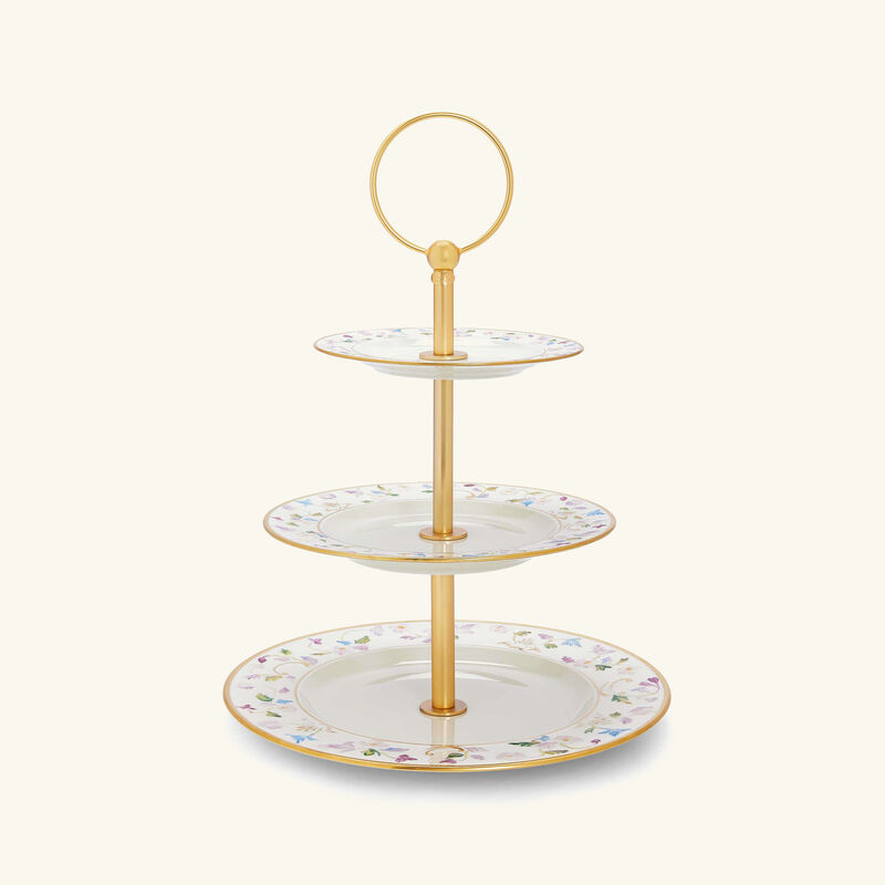villari taormina cake stand 3 tier white