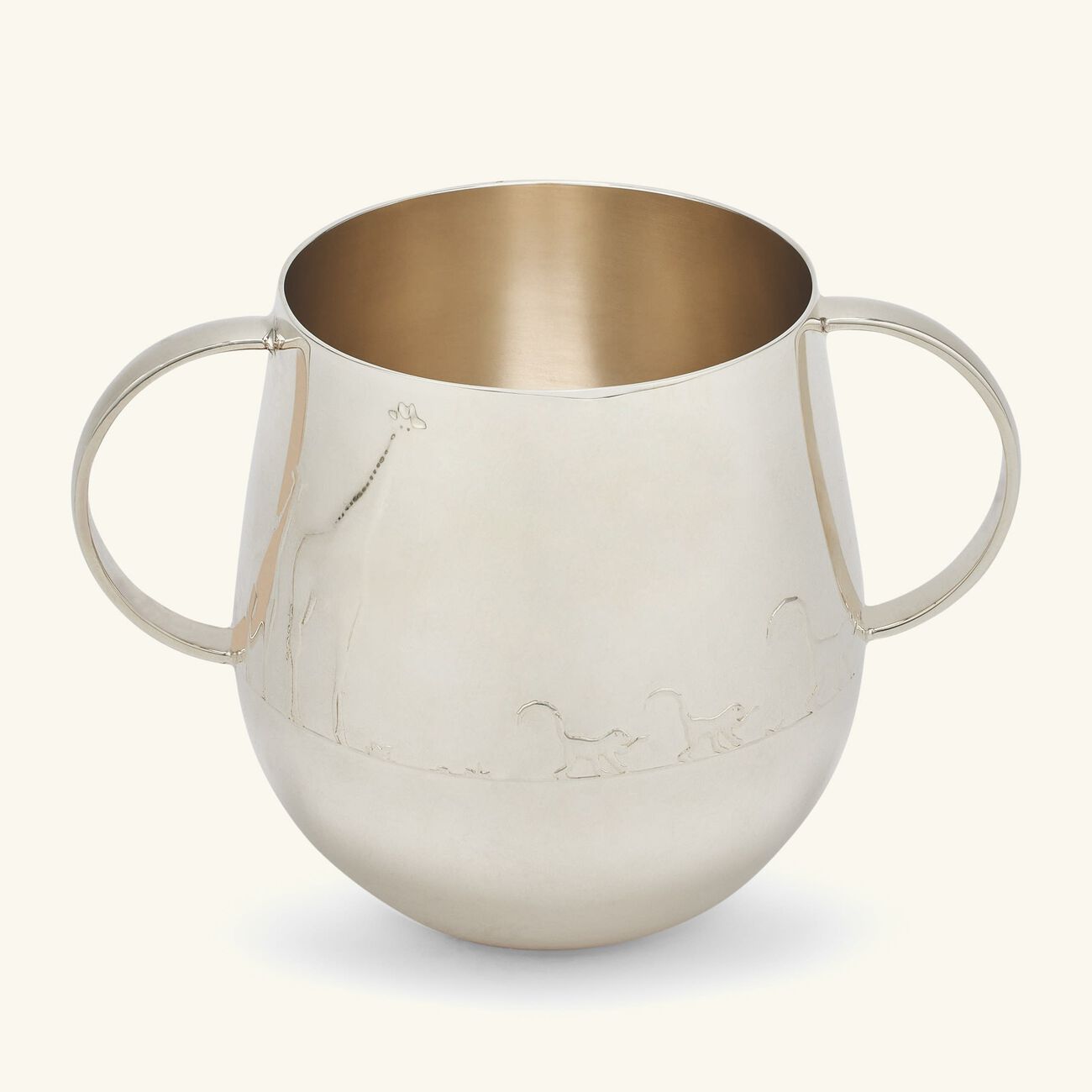 christofle savane baby cup silver