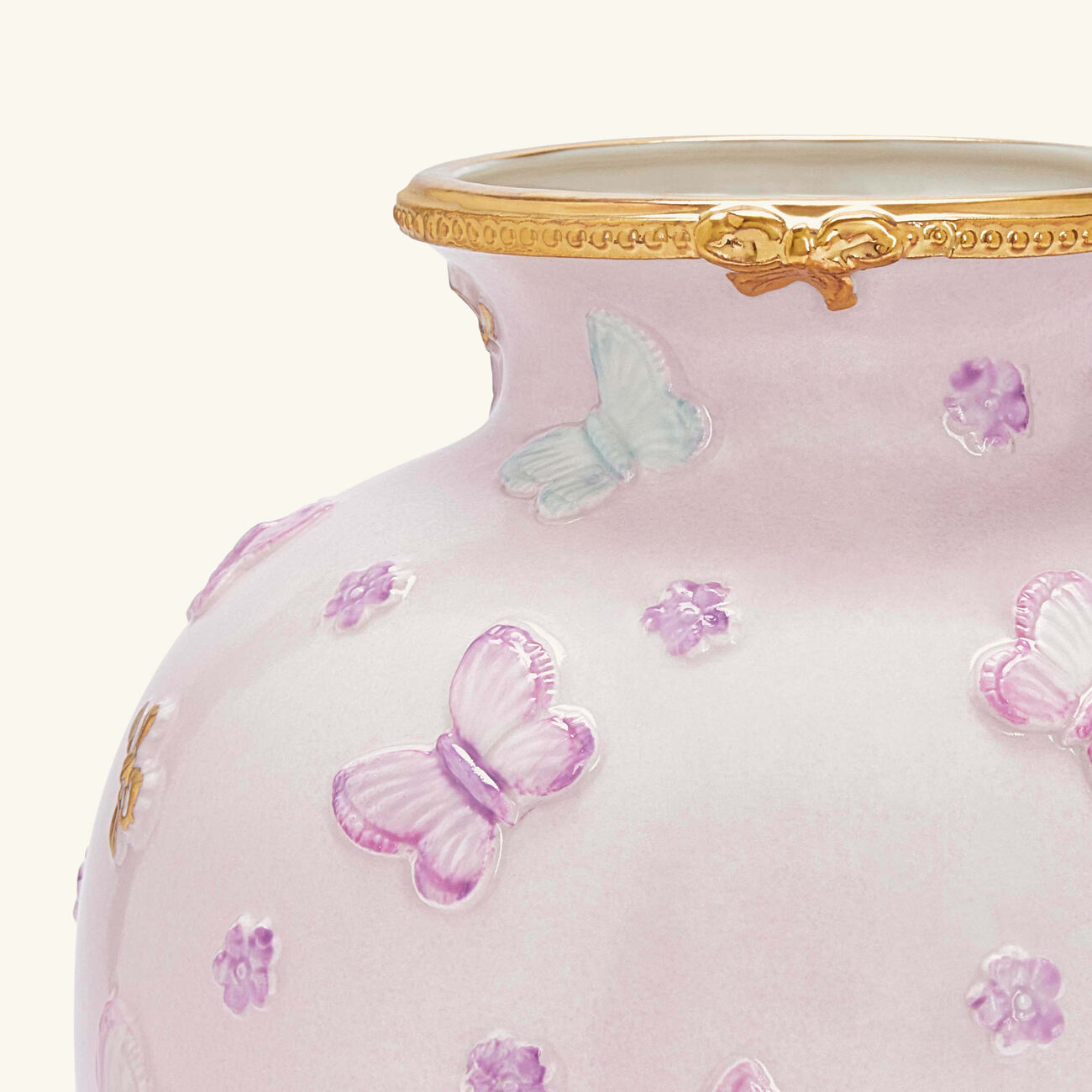 villari butterfly vase small pink