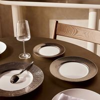 bernardaud divine dinner plate round silver 26cm