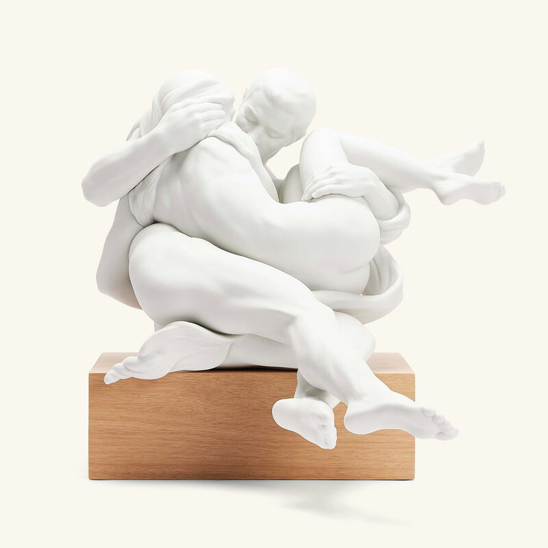 lladro together couple sculpture medium white