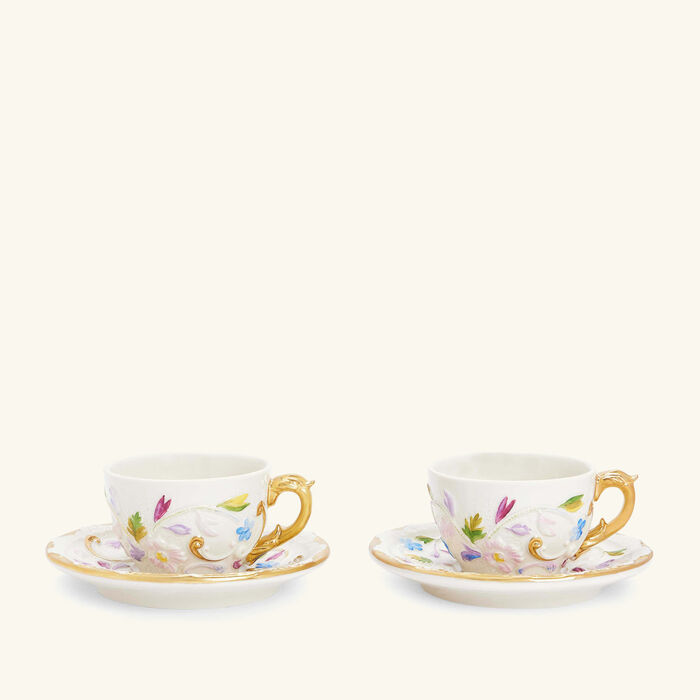 villari taormina coffee cup saucer white