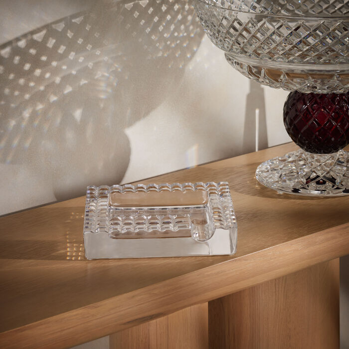 mario cioni c luxe ashtray square small clear