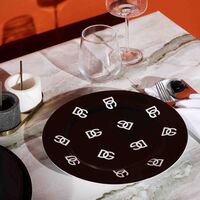 dolce gabbana casa dg logo dinner plate round 26cm set of 2