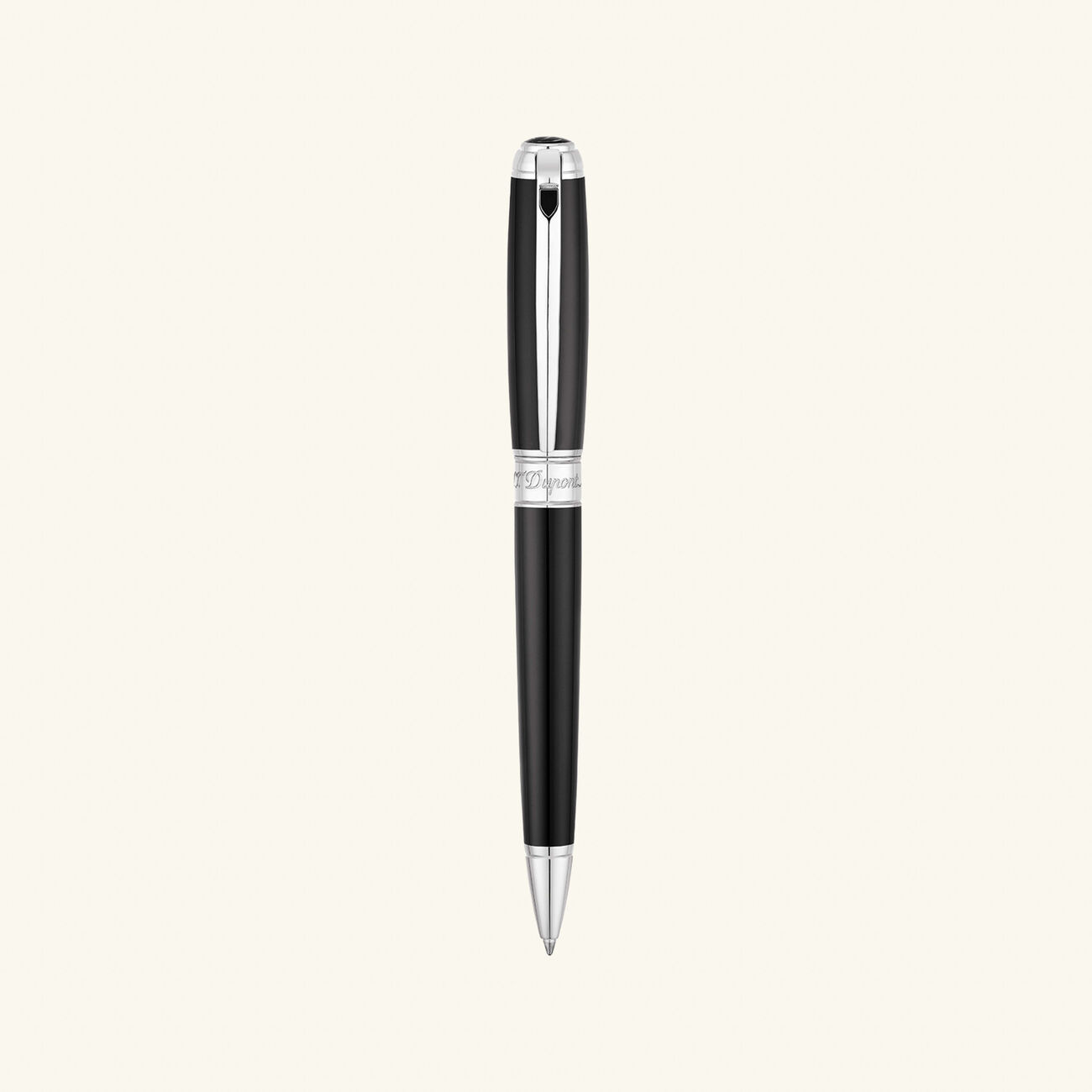 st dupont line d ballpoint pen black