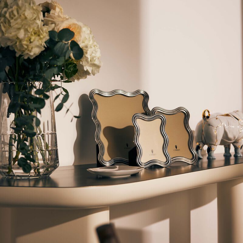 Ripple Frame 10x15 cm Platinum l objet ripple frame 10x15 cm platinum