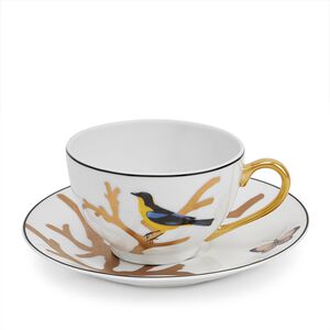 Aux Oiseaux Set Of 2 Breakfast Cups & Saucers, medium