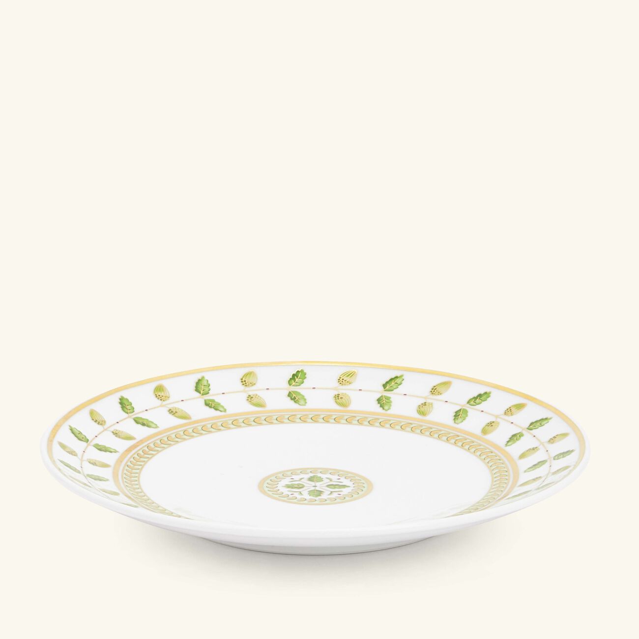 bernardaud constance bread butter plate round green 13cm