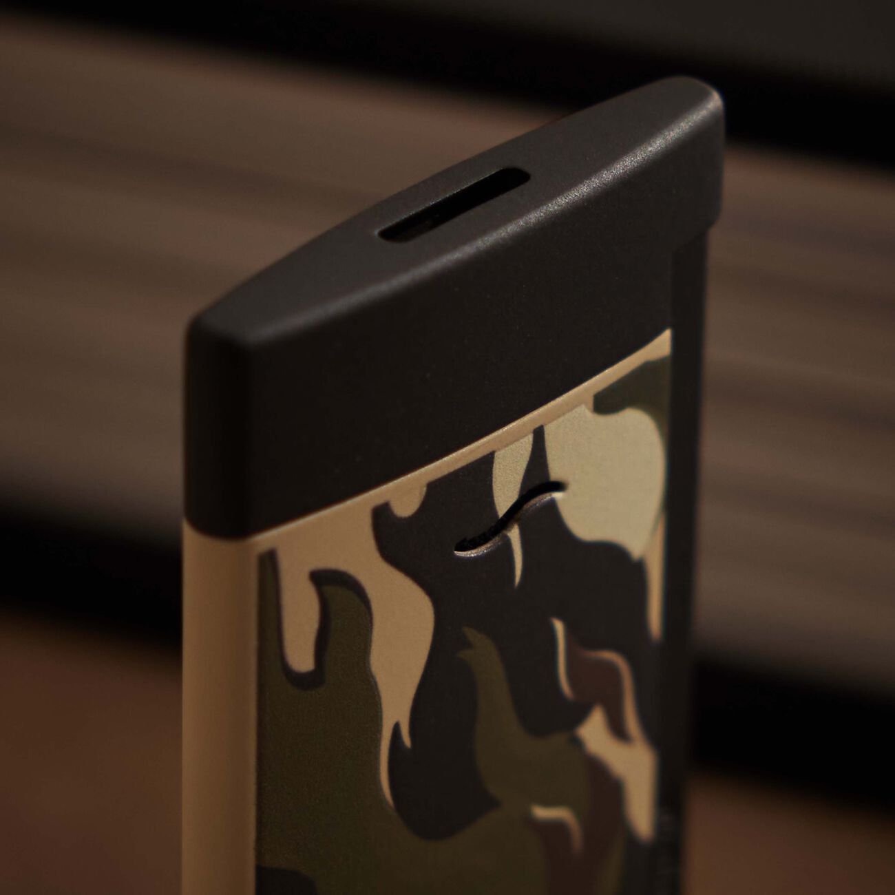 st dupont slim 7 lighter camo khaki