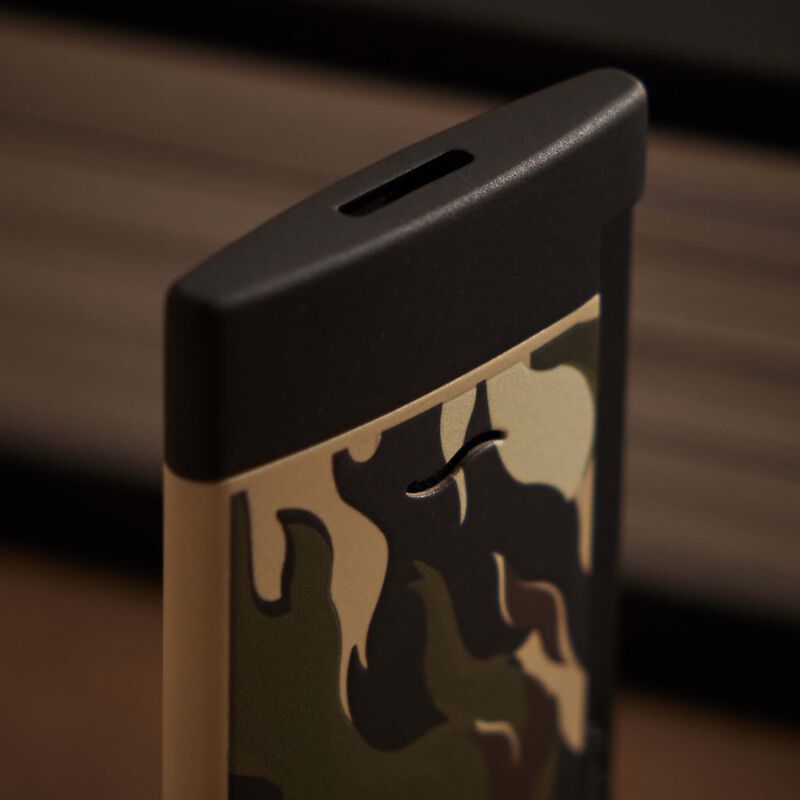 st dupont slim 7 lighter camo khaki