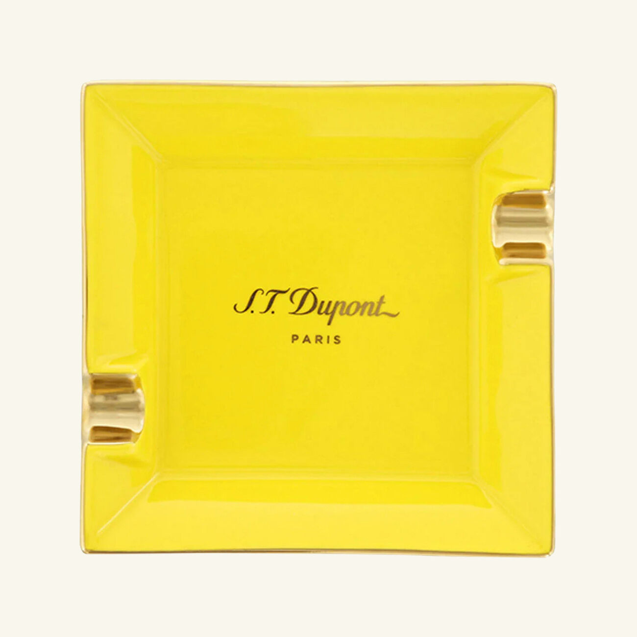 Ashtray Square Small Yellow st dupont ashtray square small yellow