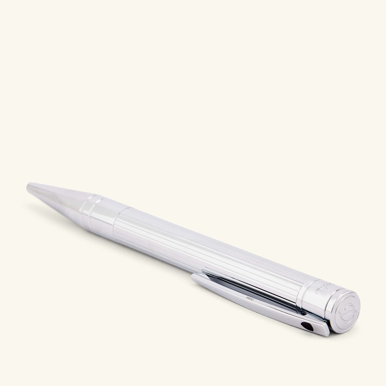 اس تي دوبون قلم حبر جاف  بولبوينت  دي إنيشال باللون الفضي