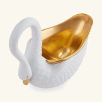 l objet swan centerpiece small white