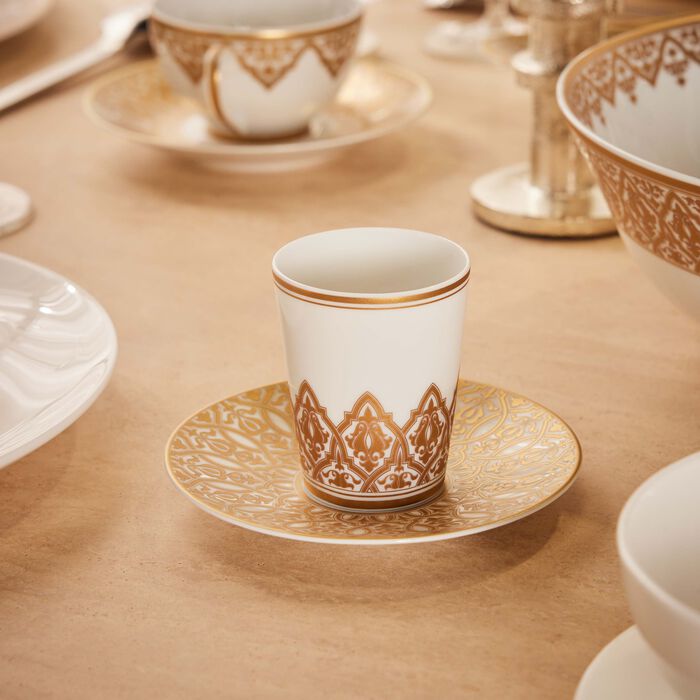 bernardaud venise coffee cup saucer gold set of 2