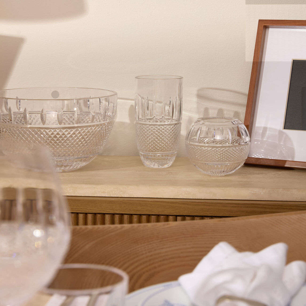 waterford mastercraft irish lace vase medium clear