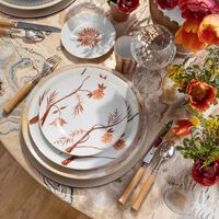 marie daage bouquet de vie orange dessert plate round orange 21cm