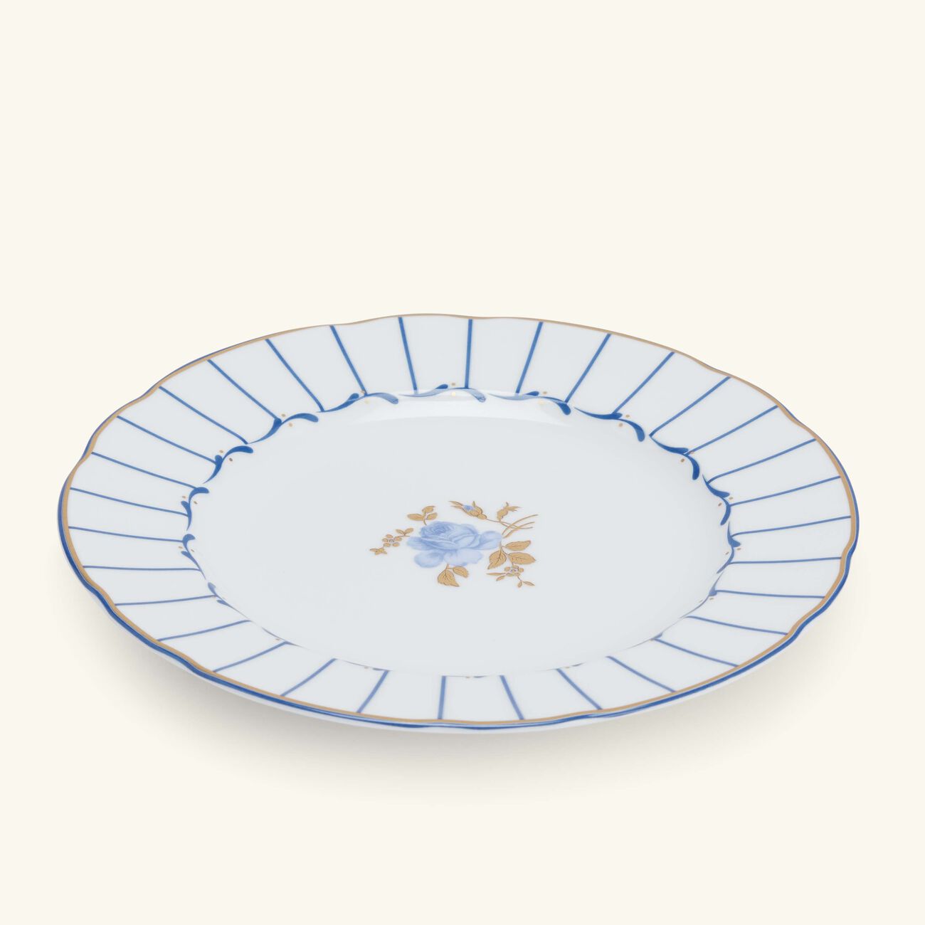 bernardaud brocante bread butter plate round blue 16cm
