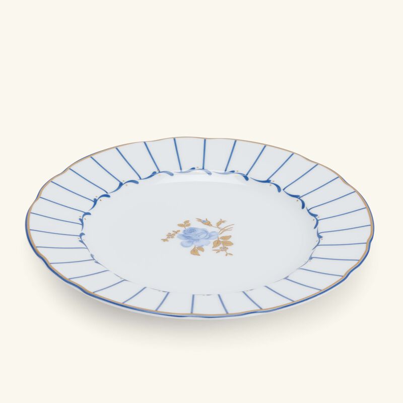 bernardaud brocante bread butter plate round blue 16cm