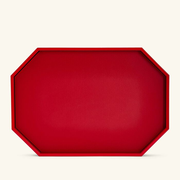 باكارا صينية أوكتوجون متوسطة الحجم باللون الأحمر