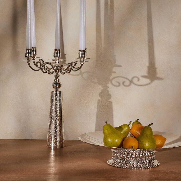 christofle jardin d eden candelabra silver plated