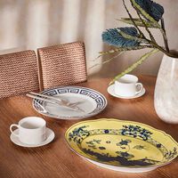 ginori 1735 oriente italiano citrino serving platter oval yellow 29cm