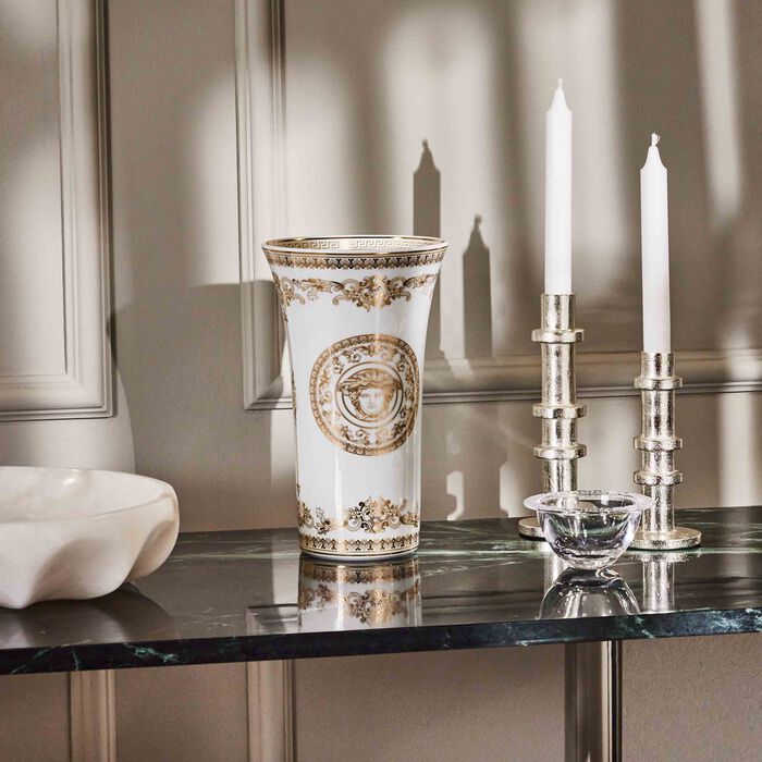versace medusa gala vase small white