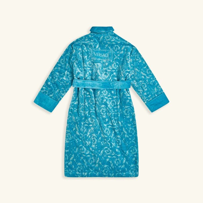 Barocco Bath Robe Small Blue versace barocco bath robe small blue