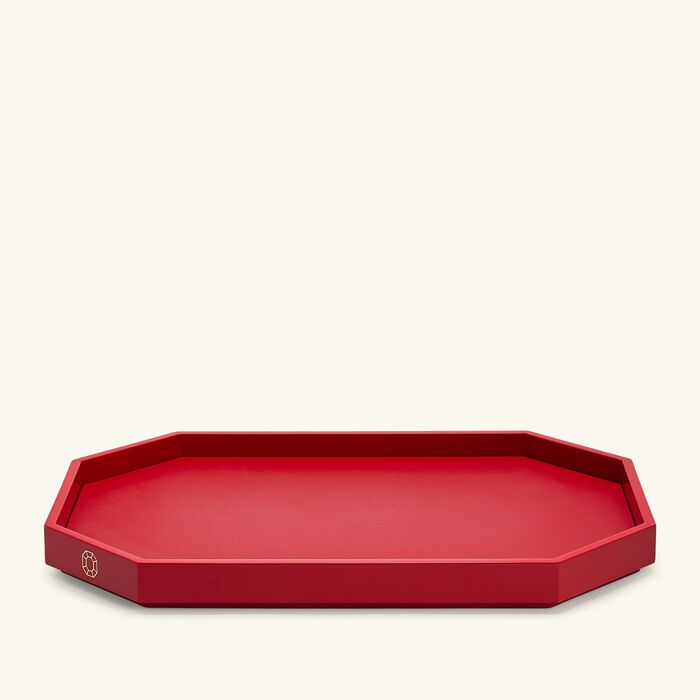 باكارا صينية أوكتوجون متوسطة الحجم باللون الأحمر