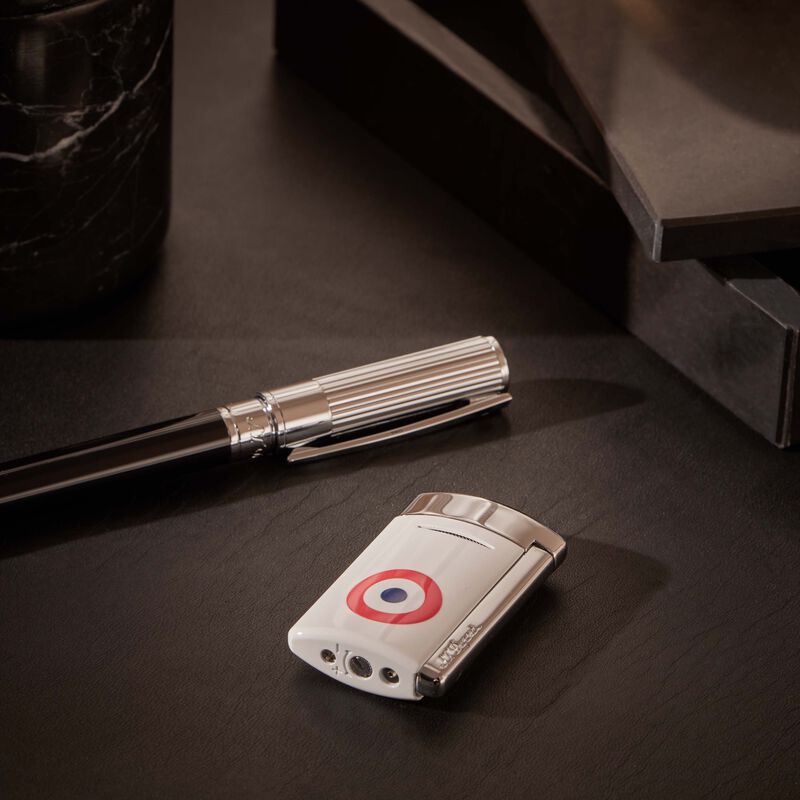 st dupont minijet lighter white
