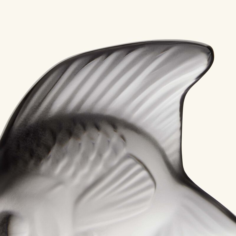 lalique fish figurine mini grey