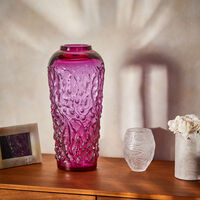 lalique mures vase large pink