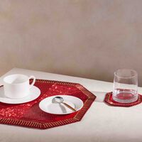 kim seybert louxor coaster red set of 4