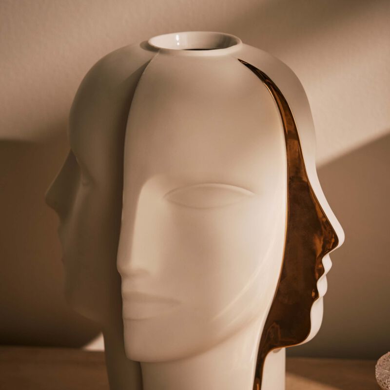 جوناثان أدلر مزهرية أطلس سبليت متوسطة بيضاء