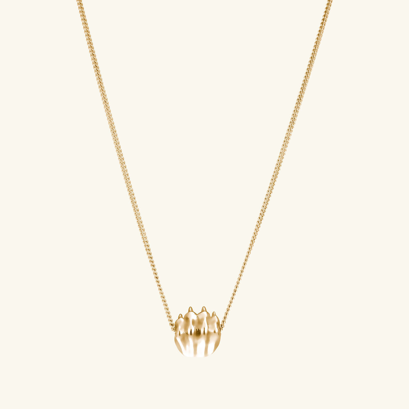 christofle patte de lion necklace glided sterling silver small