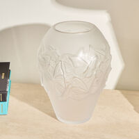lalique papillons vase medium clear