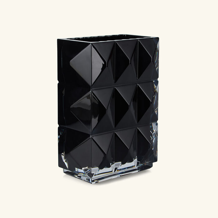 baccarat louxor vase rectangular black